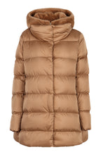 Load image into Gallery viewer, Hooded techno fabric down jacket
