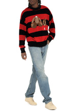 Load image into Gallery viewer, Striped crew-neck sweater

