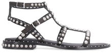 Load image into Gallery viewer, Precious studded leather flat sandals
