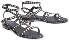 Load image into Gallery viewer, Precious studded leather flat sandals
