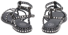 Load image into Gallery viewer, Precious studded leather flat sandals
