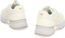 Load image into Gallery viewer, Leather and fabric low-top sneakers
