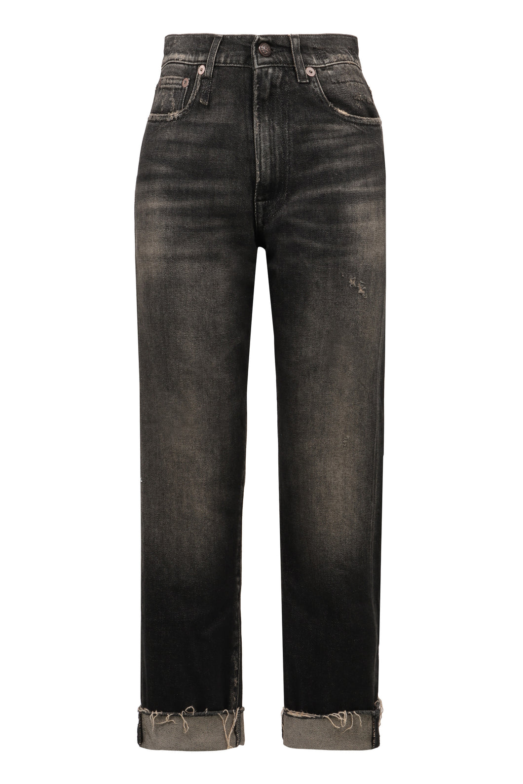 5-pocket straight-leg jeans