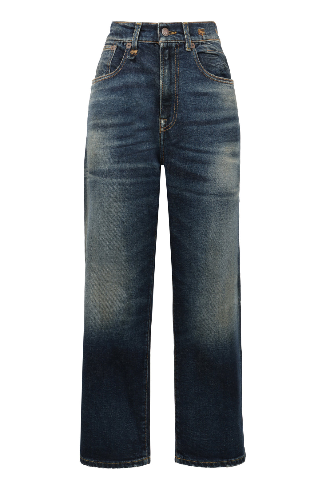 5-pocket straight-leg jeans