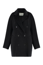 Load image into Gallery viewer, Rebus Double-breasted wool and cashmere coat
