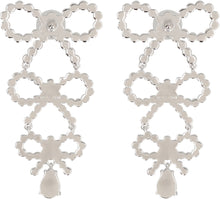 Load image into Gallery viewer, Pearls and rhinestones pendant earrings
