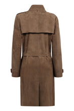 Load image into Gallery viewer, Leather long trench coat
