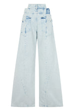 Load image into Gallery viewer, Wide denim jeans made of cotton
