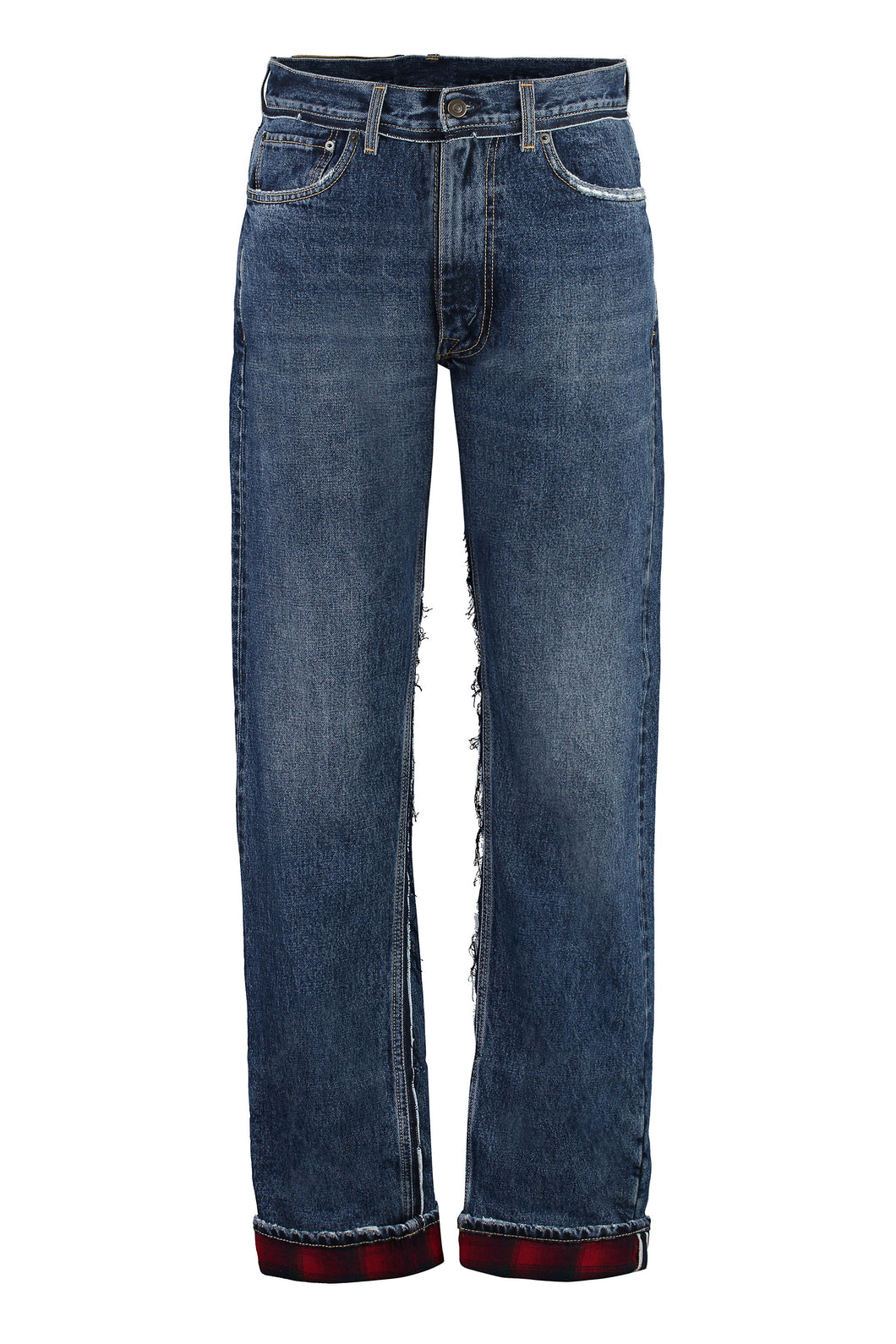 5-pocket straight-leg jeans