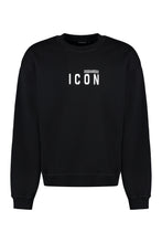 Load image into Gallery viewer, Cotton crew-neck sweatshirt with logo
