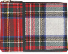 Load image into Gallery viewer, Tartan motif flat pouch
