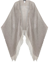 Load image into Gallery viewer, Fringed linen fabric cloak
