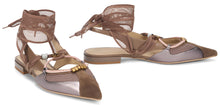 Load image into Gallery viewer, Leather sandal and mesh details
