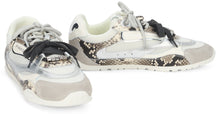 Load image into Gallery viewer, Mesh and leather sneakers with python print
