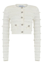 Load image into Gallery viewer, Short cardigan with jewel buttons
