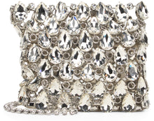 Load image into Gallery viewer, Mini metallic mesh bag with crystals
