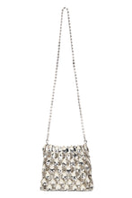 Load image into Gallery viewer, Mini metallic mesh bag with crystals

