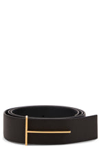 Load image into Gallery viewer, Leather belt with T buckle
