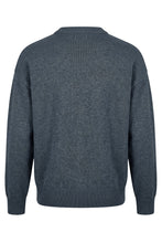 Load image into Gallery viewer, Crew neck sweater in wool with jacquard logo
