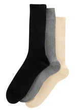 Load image into Gallery viewer, Set of three pairs of embroidered socks
