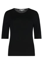 Load image into Gallery viewer, Wool t-shirt with elbow-length sleeves and satin finishes
