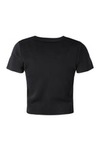 Load image into Gallery viewer, Knit cropped T-shirt
