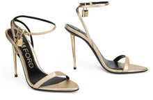 Load image into Gallery viewer, Padlock sandal 105 in metallic leather
