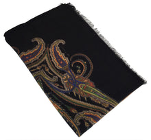Load image into Gallery viewer, Scarf in wool and cashmere with paisley pattern
