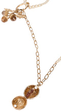 Load image into Gallery viewer, Necklace and earring set in gold-plated brass
