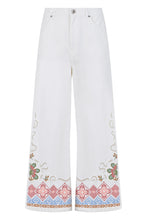 Load image into Gallery viewer, Denim pants with embroidery
