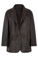 Load image into Gallery viewer, Single-button blazer in leather
