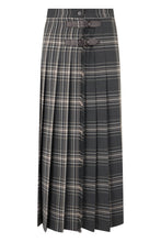 Load image into Gallery viewer, Long pleated skirt in blended wool fabric

