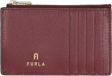 Load image into Gallery viewer, Furla Camelia pebbled calfskin card holder
