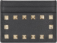 Load image into Gallery viewer, Rockstud leather card holder
