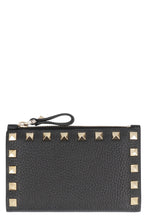 Load image into Gallery viewer, Rockstud leather card holder
