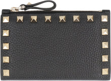 Load image into Gallery viewer, Rockstud leather card holder
