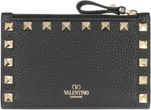 Load image into Gallery viewer, Rockstud leather card holder
