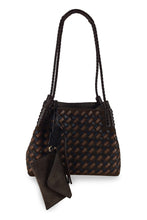 Load image into Gallery viewer, Tote Bag Libra Small in leather and suede woven
