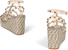 Load image into Gallery viewer, Rockstud leather wedges

