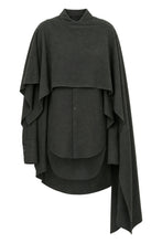 Load image into Gallery viewer, Wool shirt with shawl
