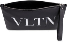 Load image into Gallery viewer, Valentino Garavani - VLTN logo detail flat leather pouch

