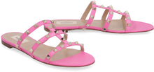 Load image into Gallery viewer, Valentino Garavani - Rockstud studded leather flat sandals
