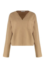 Load image into Gallery viewer, Beige Zibello pull in wool and cashmere
