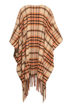 Load image into Gallery viewer, Check motif poncho
