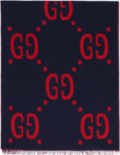 Load image into Gallery viewer, GG jacquard silk and wool scarf
