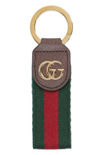 Load image into Gallery viewer, Ophidia Gucci Web and leather keyring
