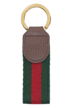 Load image into Gallery viewer, Ophidia Gucci Web and leather keyring
