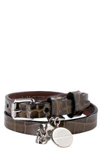 Load image into Gallery viewer, Skull charm leather double-wrap bracelet
