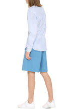 Load image into Gallery viewer, Embroidered striped cotton shirt
