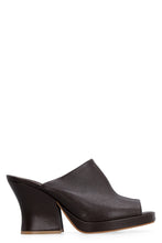 Load image into Gallery viewer, Stack leather mules
